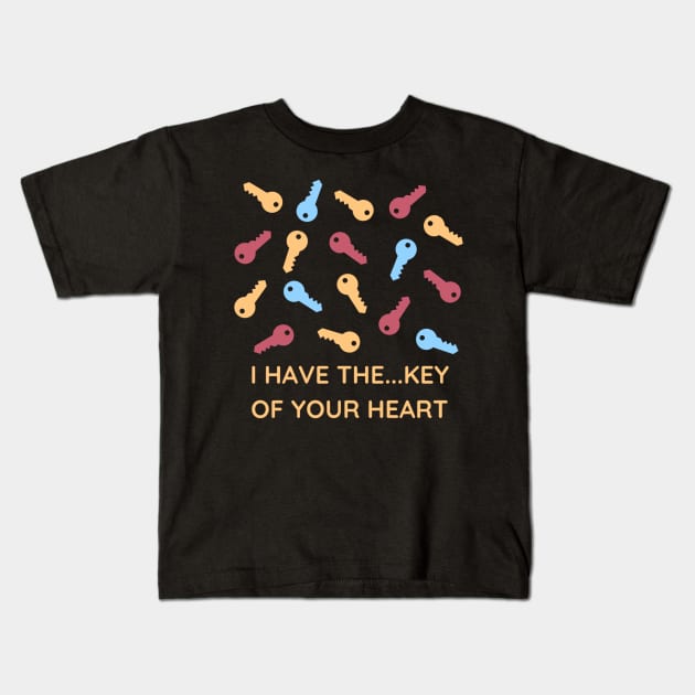 The Key For Your Heart Kids T-Shirt by Luis Vargas